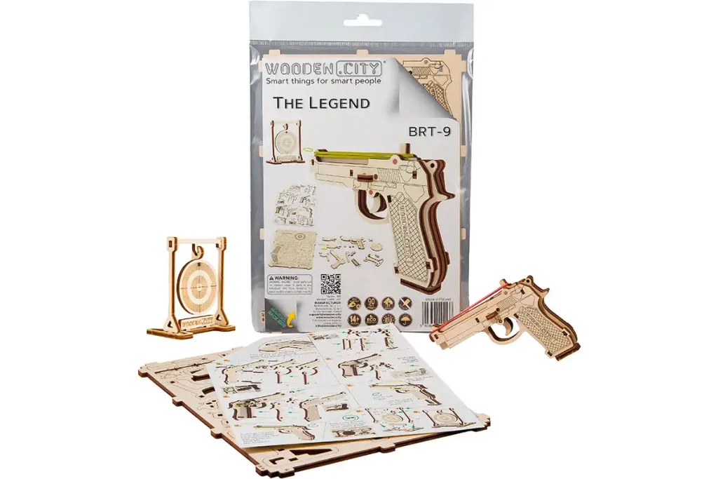 Wooden Puzzle 3D Gun The Legend BRT-9 Opis 3