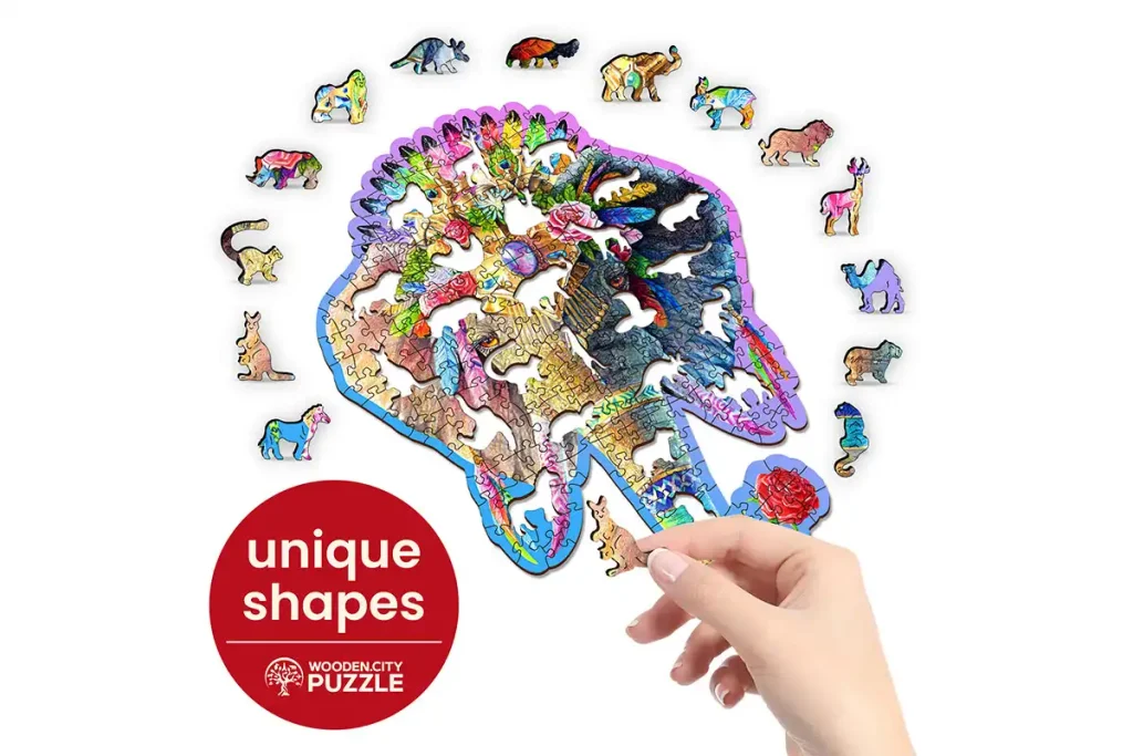 Wooden Puzzle 250 Elegant Elephant Opis 2