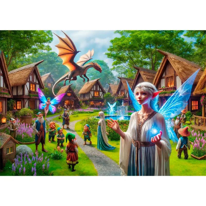 Fantasy Village 1000 Wooden Puzzle 9