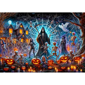 Wooden Puzzle 1000 Grim Reaper's Halloween 9