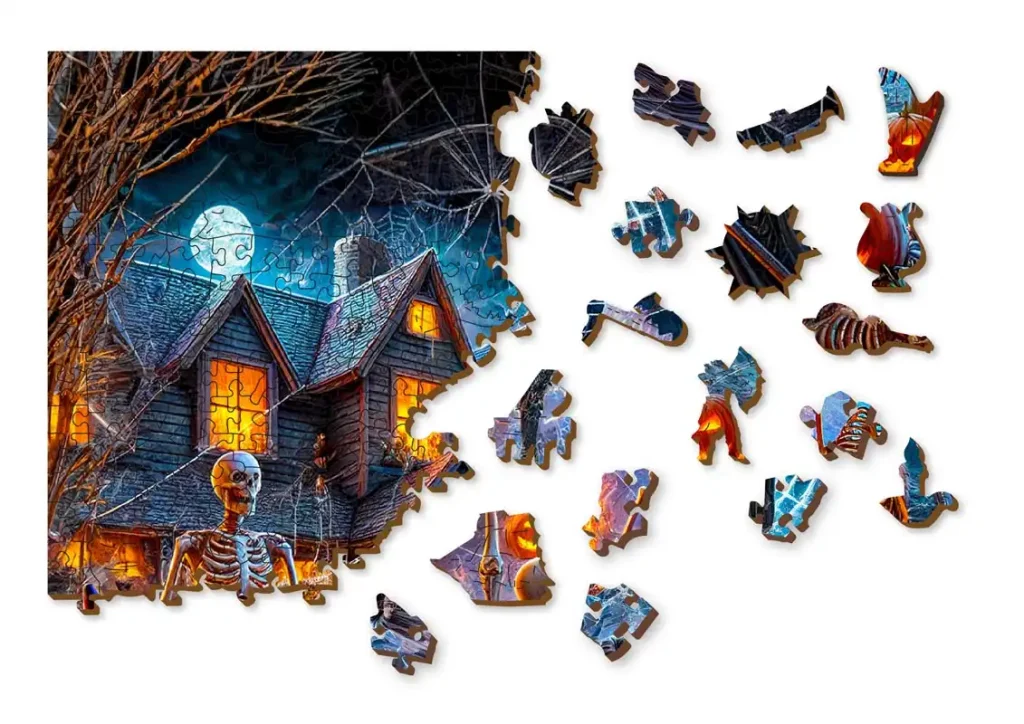 Wooden Puzzle 1000 Grim Reaper's Halloween Opis 2