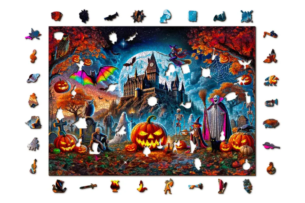 Wooden Puzzle 1000 Halloween Castle 17