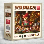 Wooden Puzzle 1000 Xmas Teddy Bear 3