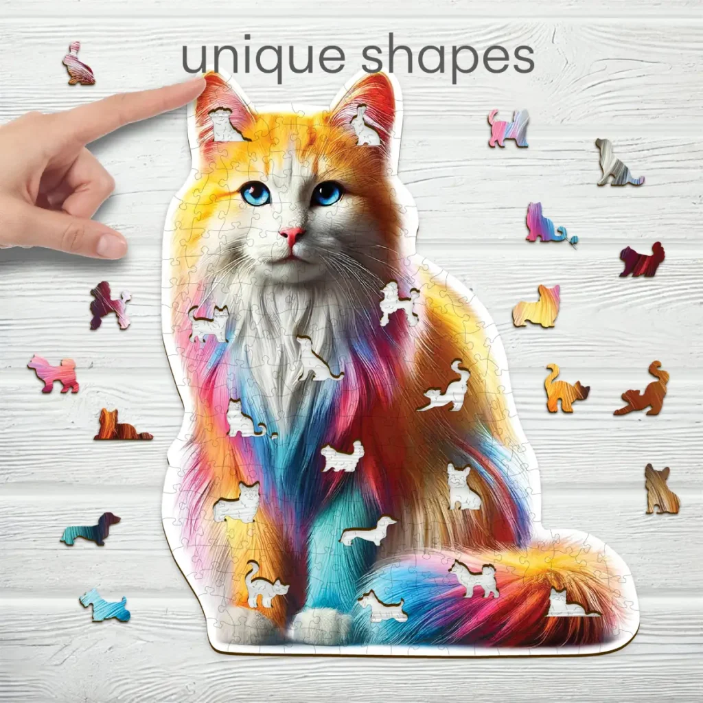 Dreamy Rainbow Cat 250 Wooden Puzzle 3