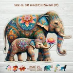 Fancy Elephants 250 Wooden Puzzle 4