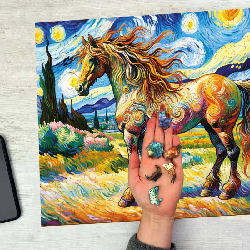 Wooden Puzzle 150 Modern Horse 6