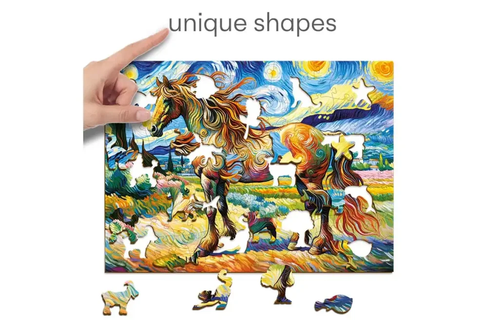 Wooden Puzzle 150 Modern Horse Opis 1