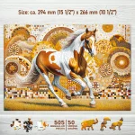 Elegant Horse 500 Wooden Puzzle 1