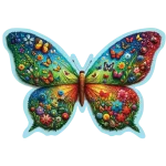 Colorful Butterfly 150 Animal Shaped Wooden Puzzle 5