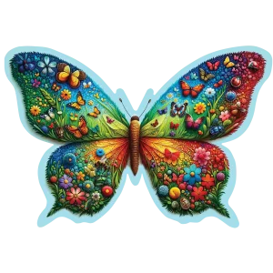 Colorful Butterfly 150 Animal Shaped Wooden Puzzle 5