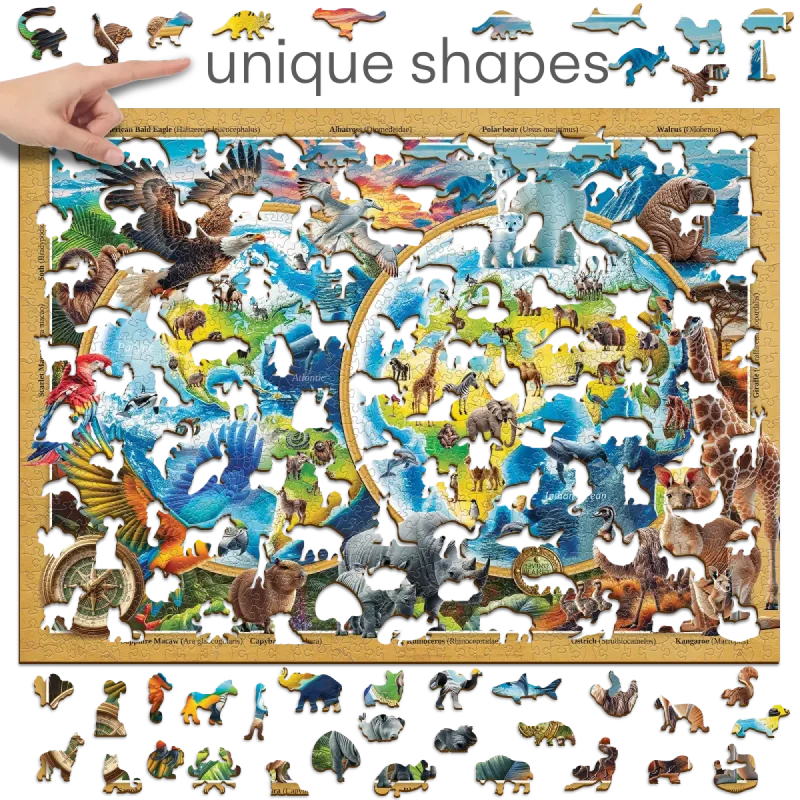 Wildlife Of The Planet 1000 Wooden Puzzle 3
