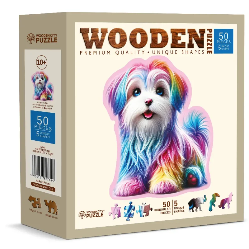 Happy Puppy 50 Wooden Puzzle 1
