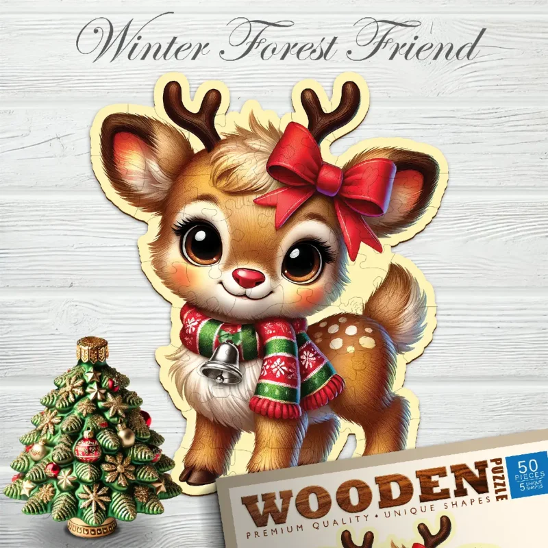 Winter Forest Friend 50 Wooden Puzzle 6