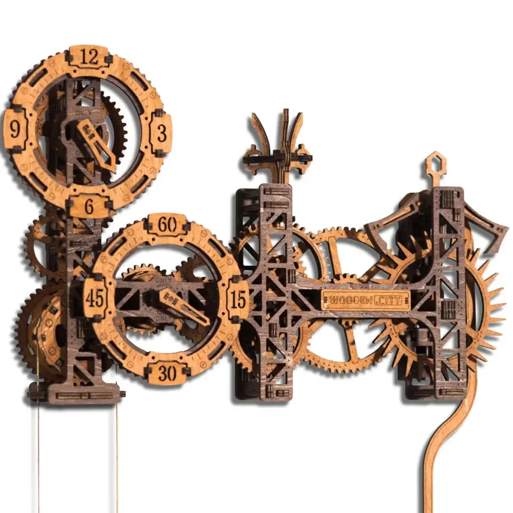 3D Wooden Clock Puzzle - Steampunk Gearworks Wall Clock 7
