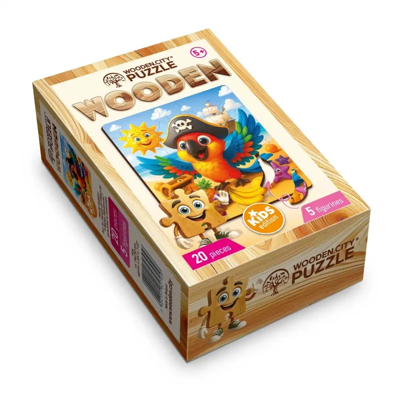Wooden Puzzle 20 Pirate Parrot 5