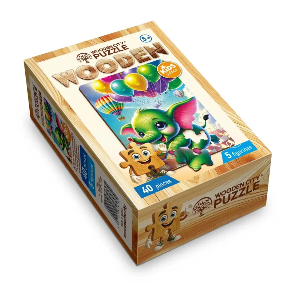Wooden Puzzle 40 Flying Elephant Adventure 5