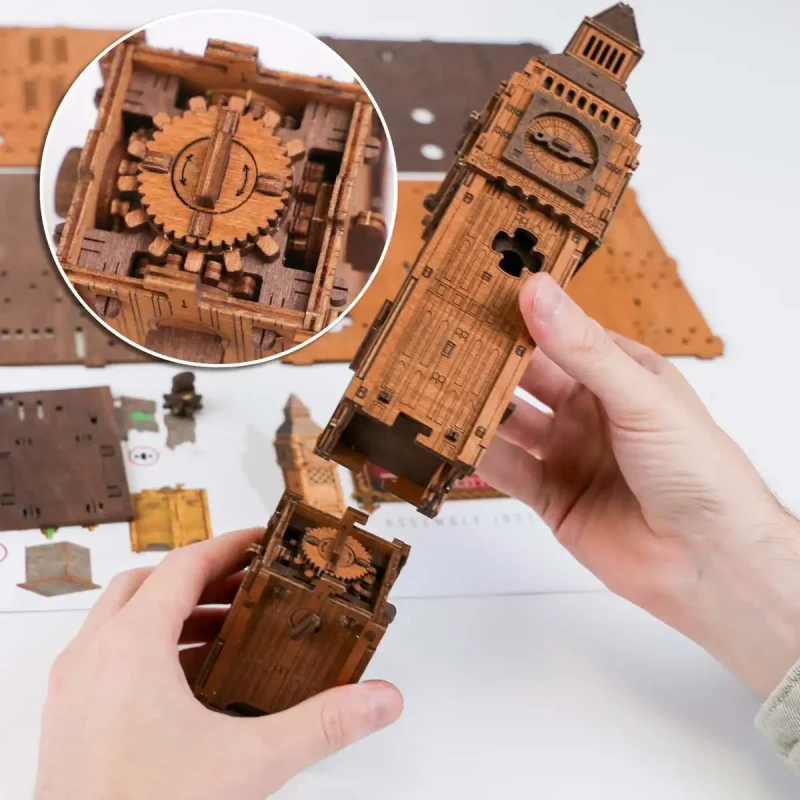 3D Wooden Escape Puzzle Box Big Ben 7