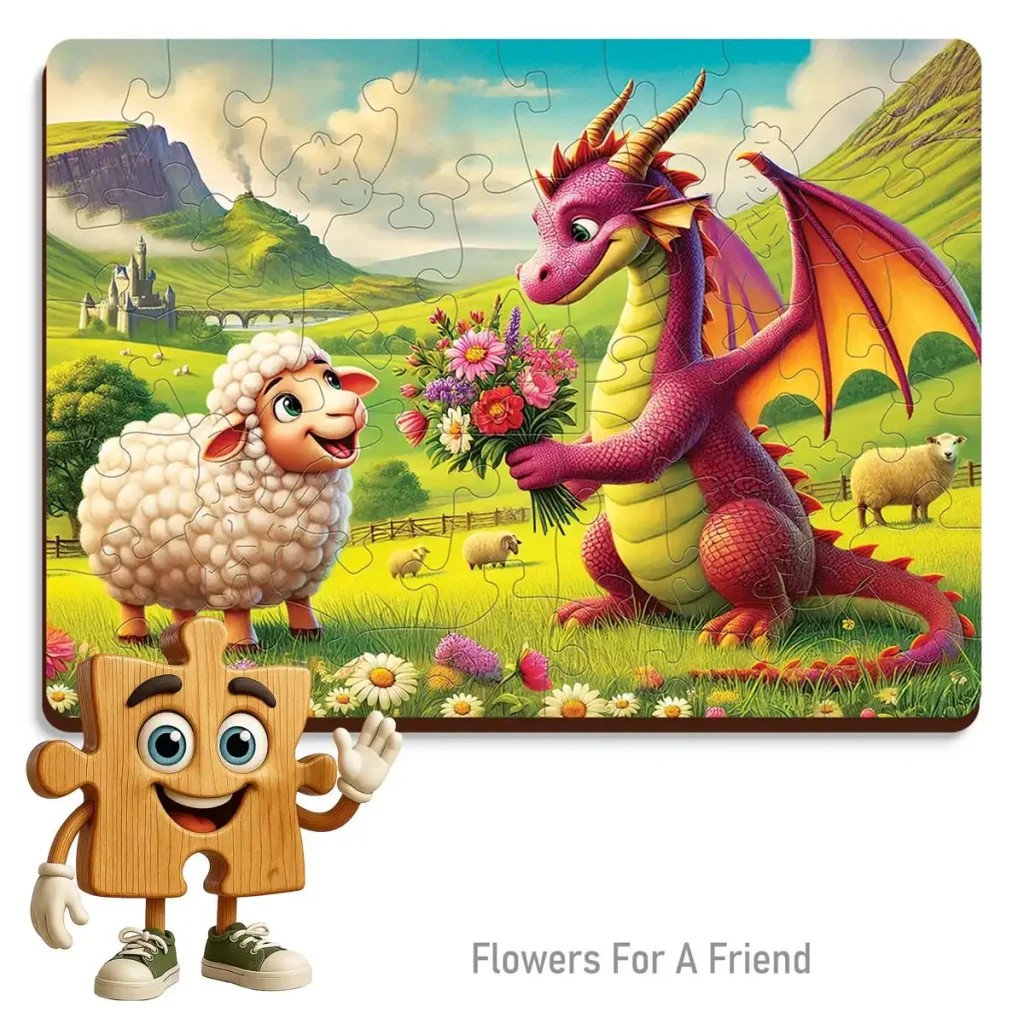 Wooden Puzzle 40 Flowers for a Friend 1