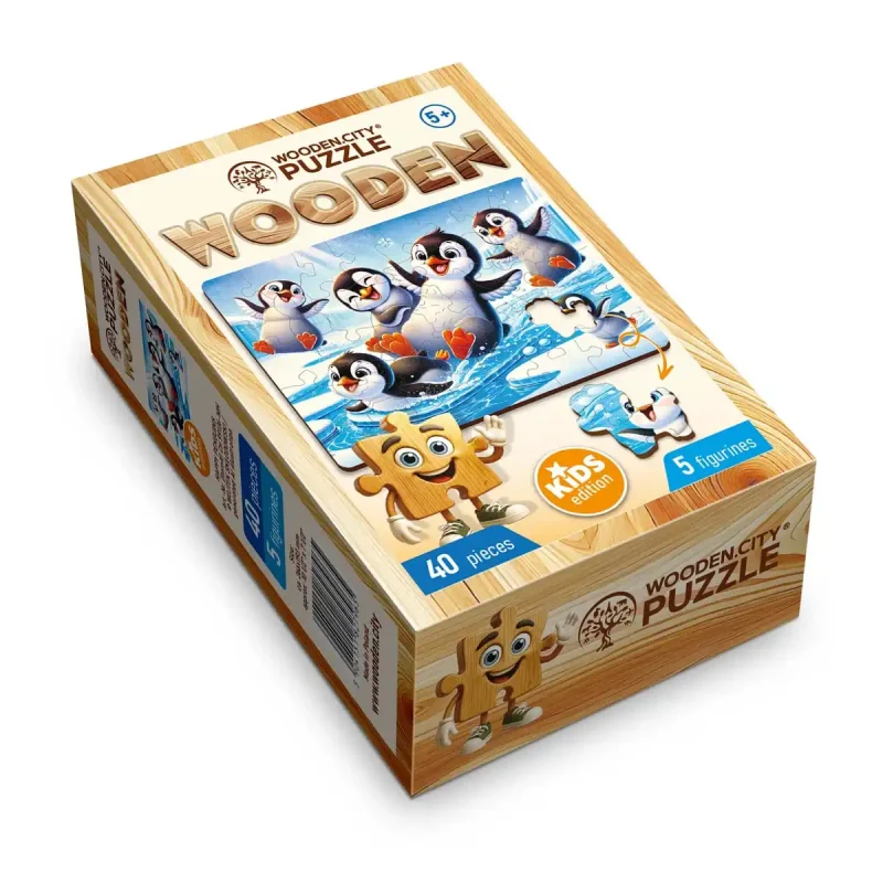 Wooden Puzzle 40 Happy Penguins 5