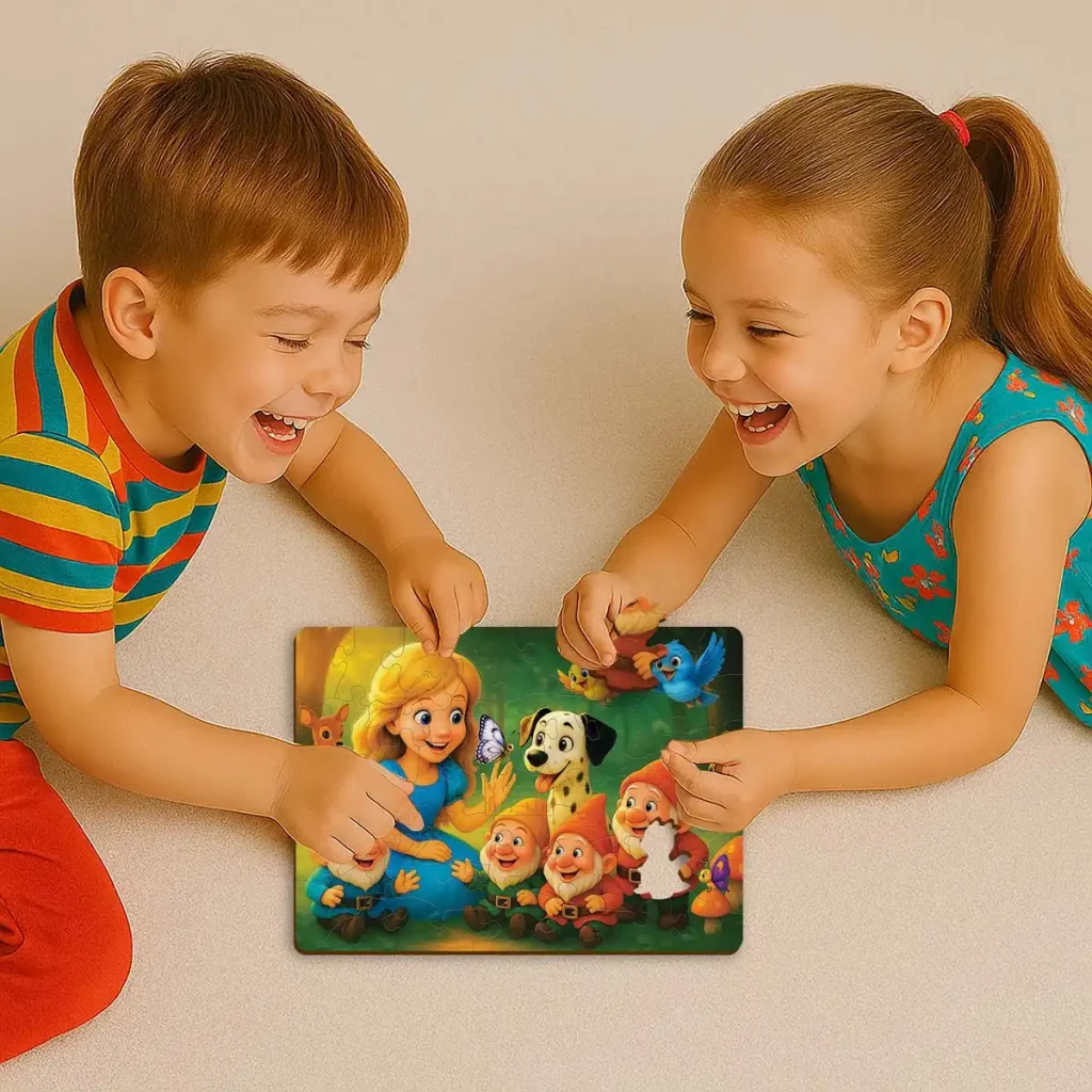 Wooden Puzzle 40 Princess and the Dwarfs 3