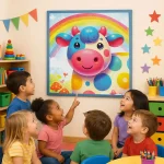 Wooden Puzzle 20 Rainbow Cow  3