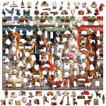 Wooden Puzzle 1000 Dogs About Town 6