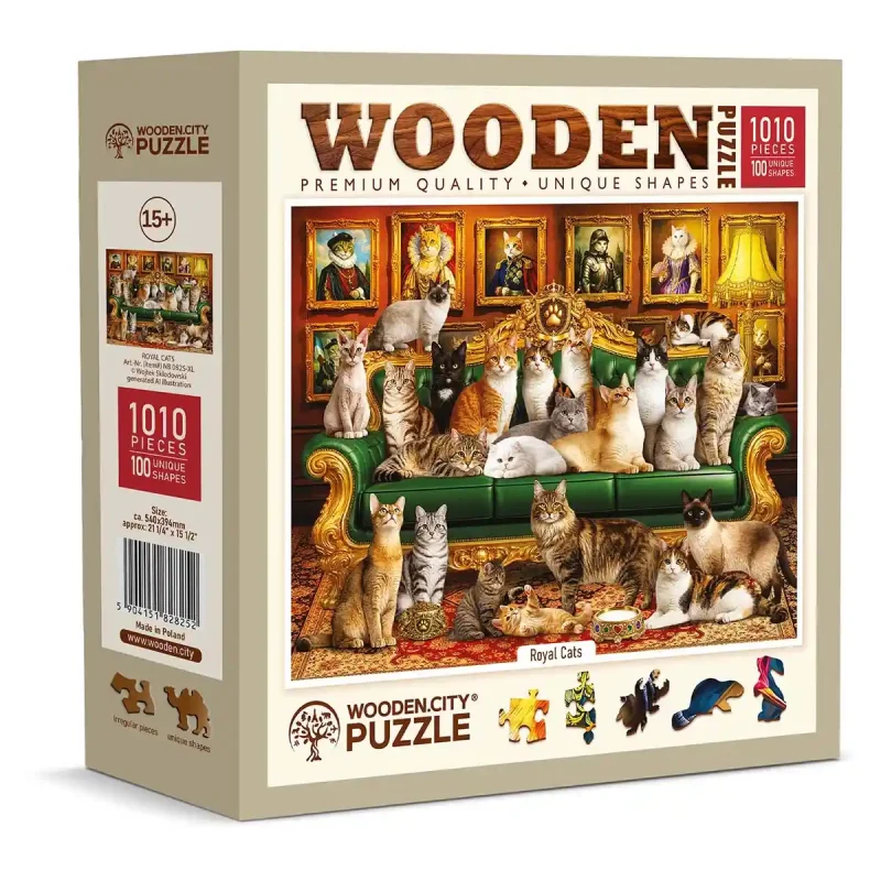 Wooden Puzzle 1000 Royal Cats 4