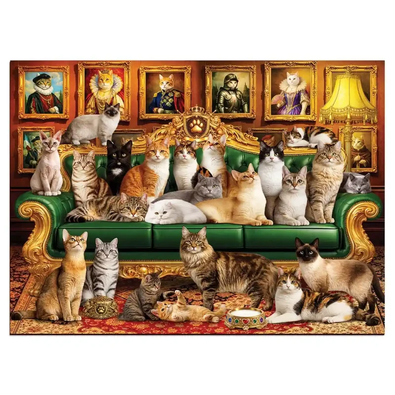 Wooden Puzzle 1000 Royal Cats 7