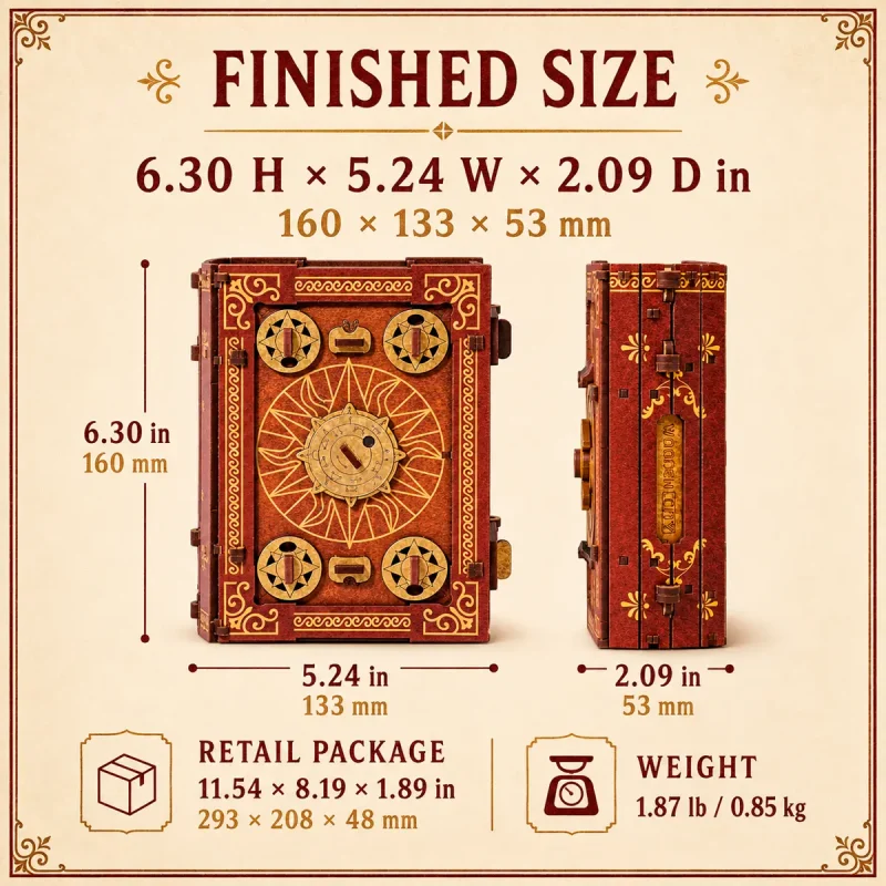 3D Wooden Escape Puzzle Box Magic Escape Book 5