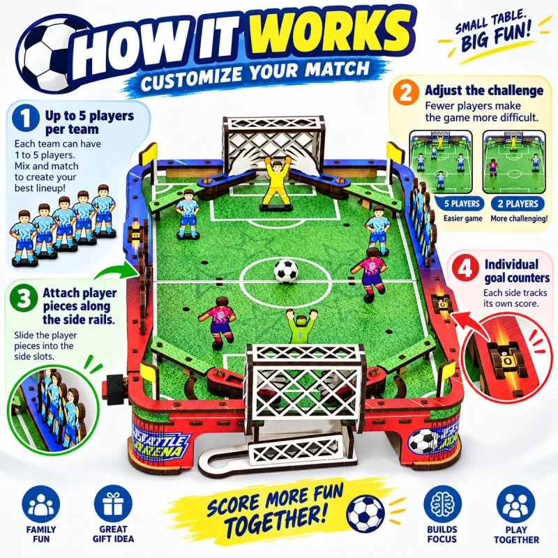 3D Wooden Puzzle Football Battle Arena 4