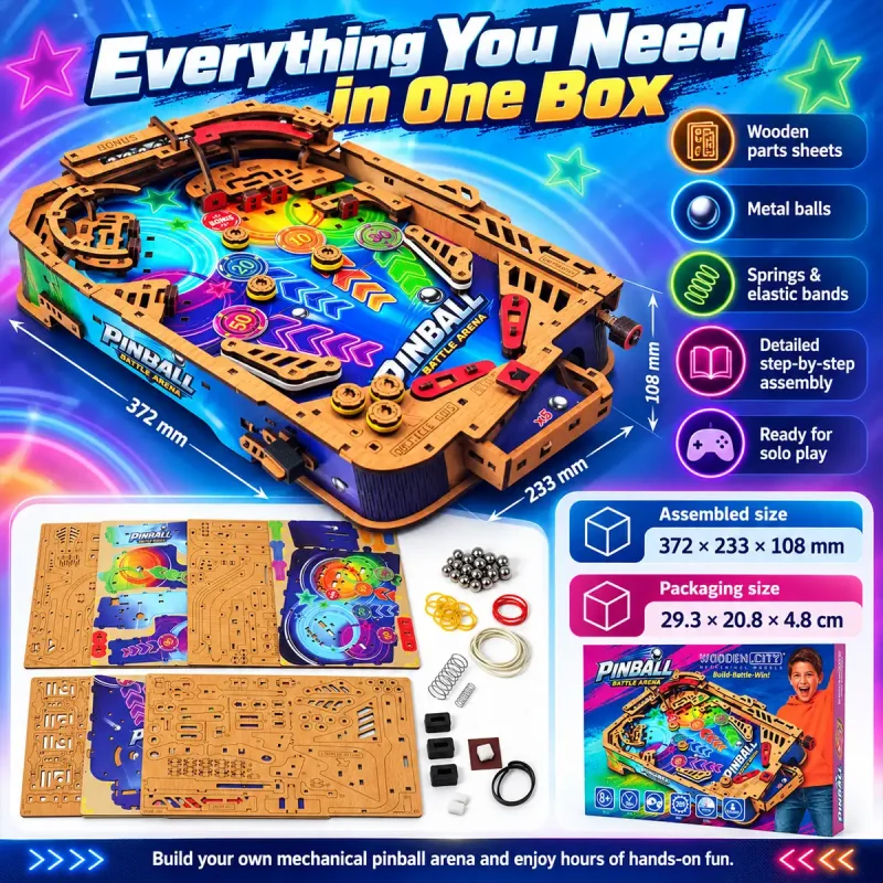3D Wooden Puzzle Pinball Battle Arena  5