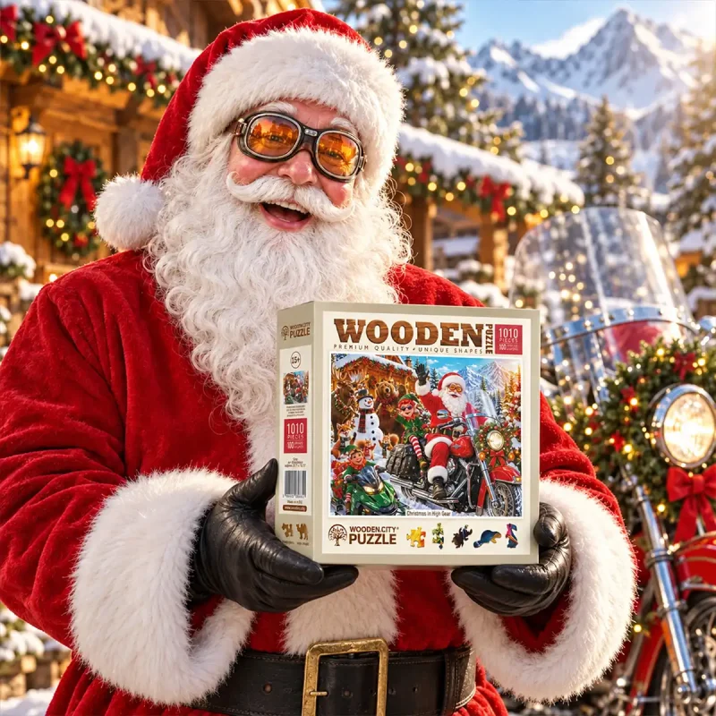wooden puzzle 1000 Christmas in High Gear 7